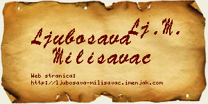 Ljubosava Milisavac vizit kartica